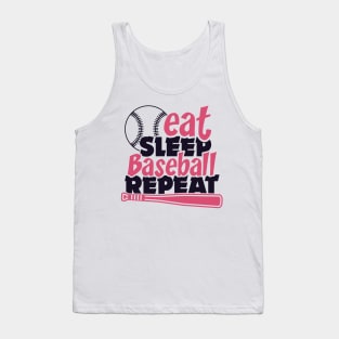 Eat Sleep Baseball repeat Tank Top